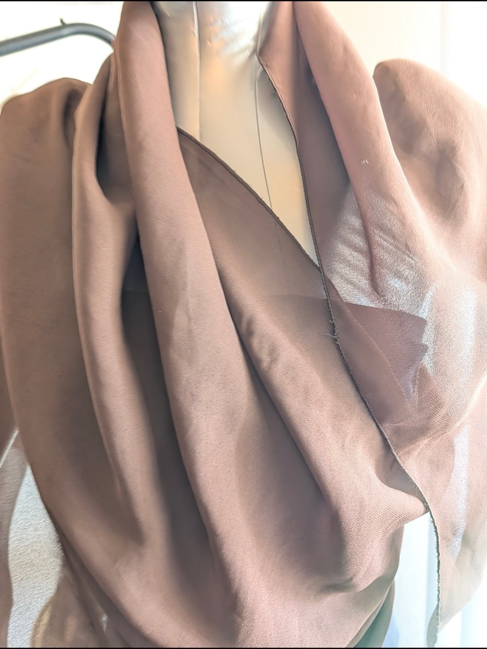 Scarf Sale ❤️7for $35: Brown Sheer Wrap Midi Skirt - Picture 5 of 7